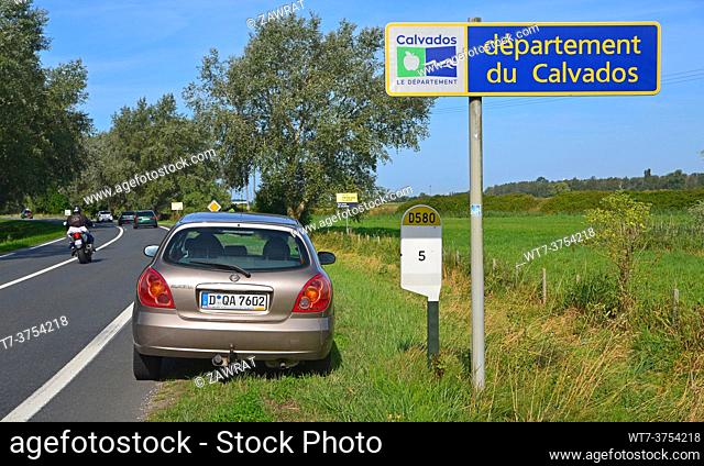 Road in Deparment Calvados, France