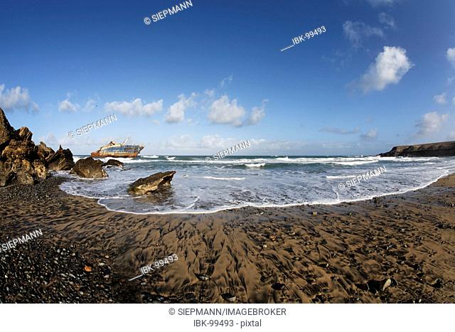 Shipwreck American Star an Playa de Garcey near Pajara - Fuerteventura , Canary Islands