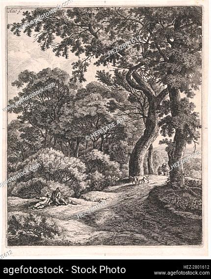 Two Travelers Resting in the Woods, 17th century., 17th century. Creator: Anthonie Waterloo