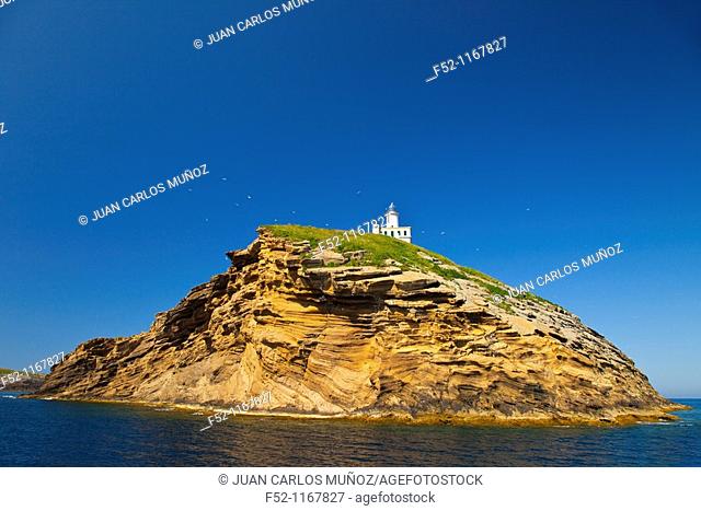 Lighthouse of Illa Grossa, Columbretes Islands, Castellon province, Comunidad Valenciana, Spain