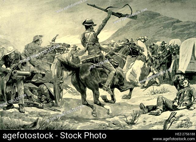 'Charge of the Bushmen and New Zealanders on Boer Guns near Klerksdorp, March 24, 1901', 1902 Creator: Richard Caton Woodville II