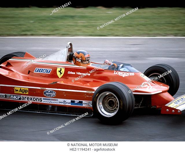 Gilles Villeneuve racing a Ferrari 312T5, British Grand Prix, Brands Hatch, 1980. He was forced to retire from this race due to engine problems