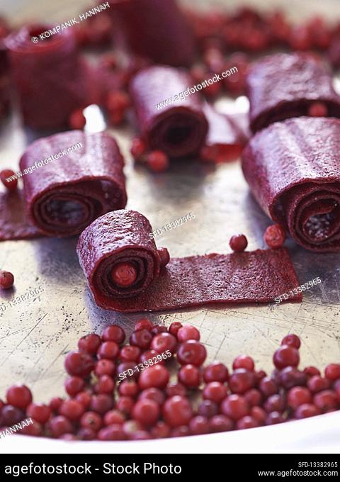 Cranberry fruit leather