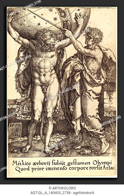 Heinrich Aldegrever (German, 1502 - 1555-1561), Hercules and Atlas, 1550