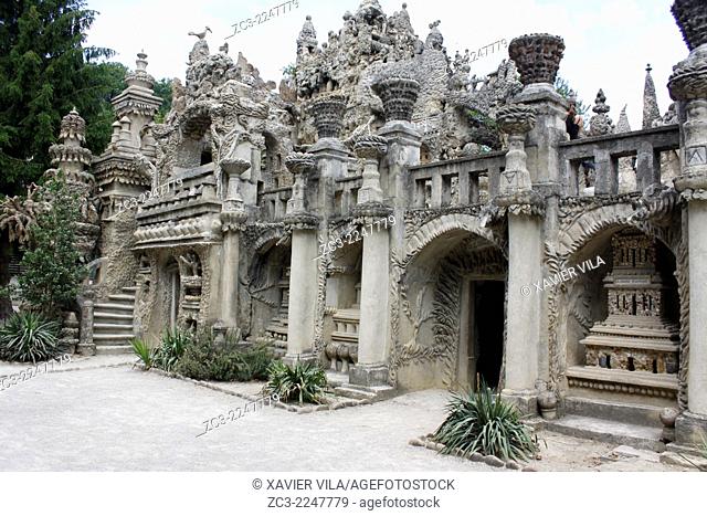 From 1879 to 1912, French postman Ferdinand Cheval built his Ideal Palace. Cheval built the palace with stones he had collected during his daily mail route