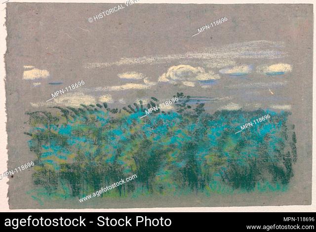 Blue Thicket. Artist: Arthur B. Davies (American, Utica, New York 1862-1928 Florence); Medium: Pastel on gray paper; Dimensions: 7 5/16 x 10 15/16 in