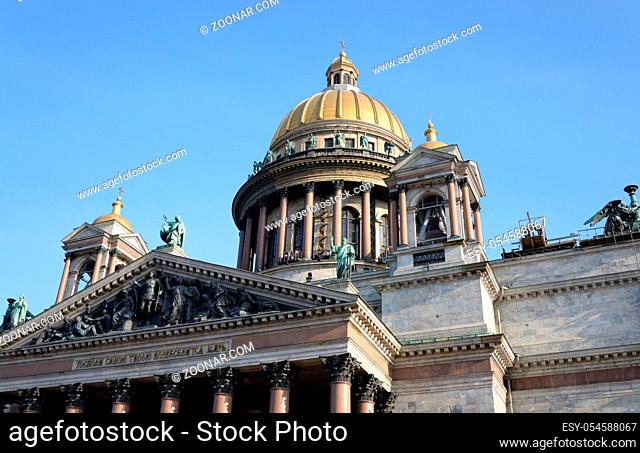 View of Saint Isaac's Cathedral in St.Petersburg, Russia