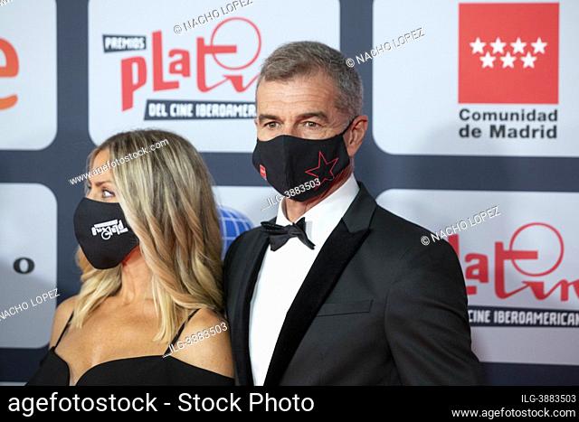 Natalia Moreno attends to Red Carpet of Platino Awards 2021 photocall on October 3, 2021 in Madrid, Spain