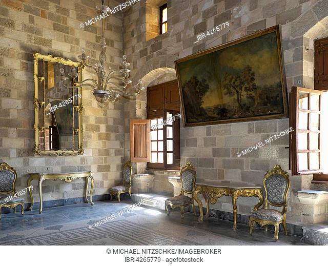 Interior of the Grand Master's Palace, Rhodes Town, Rhodes, Dodecanese, Greece