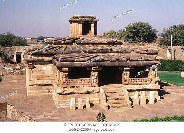 Indian History, Durga temple C 700 AD, general view, Aihole, Karnataka