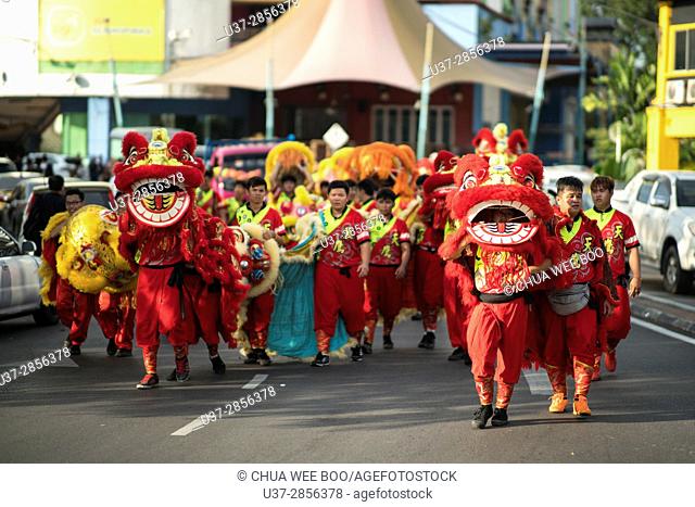Hong San Si temple procession in Kuching, Sarawak, Malaysia