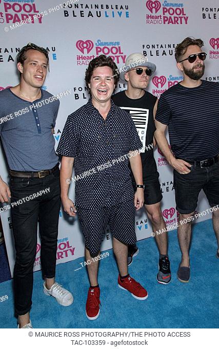 Lukas Graham and his band members arrives on the blue carpet at the iHeart Radio Summer Pool Party at the Fountainebleau's Bleaulive on May 21