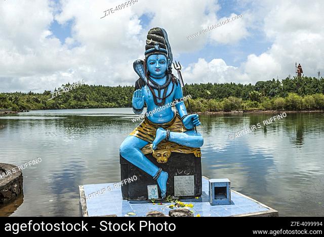 Lord Shiva Statue, Shiva Temple, Grand Bassin (Ganga Talao) Savanne District. Mauritius