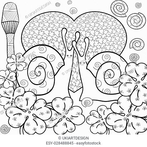 Hedgehog and Mushrooms Coloring Page Set of 4 Ladybug Cute Forest Snails Whimsical Adult Coloring Woodland Character Coloring Pages