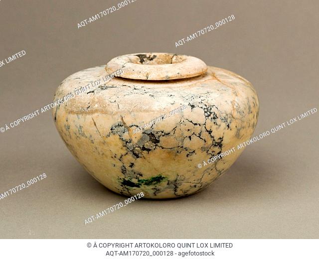Squat jar, Early Dynastic Period, Dynasty 2, ca. 2650 B.C., From Egypt, Northern Upper Egypt, Abydos, Umm el-Qaab, Tomb of Khasekhemui