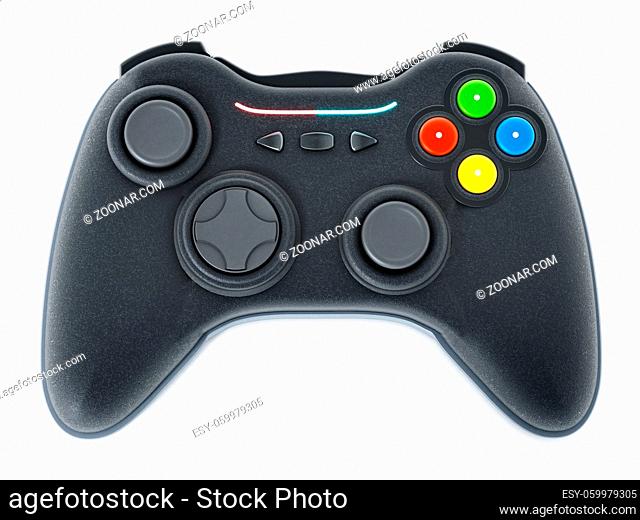 Generic game controller isolated on white background. 3D illustration