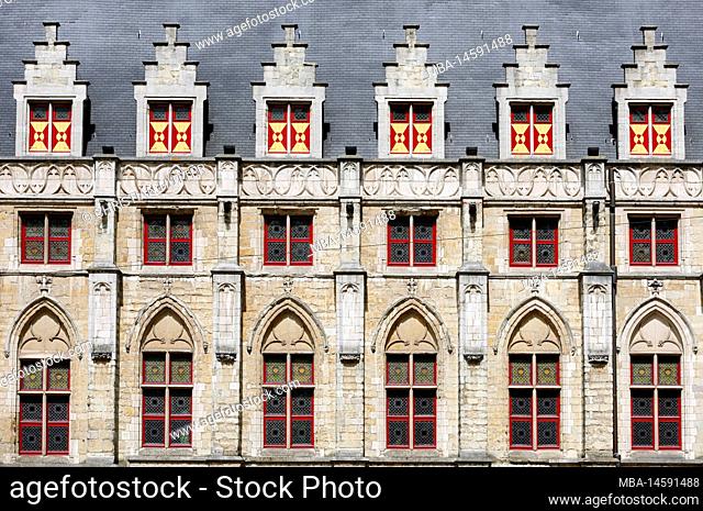 Facade of the Cloth Hall, Ghent, East Flanders, Flanders, Belgium