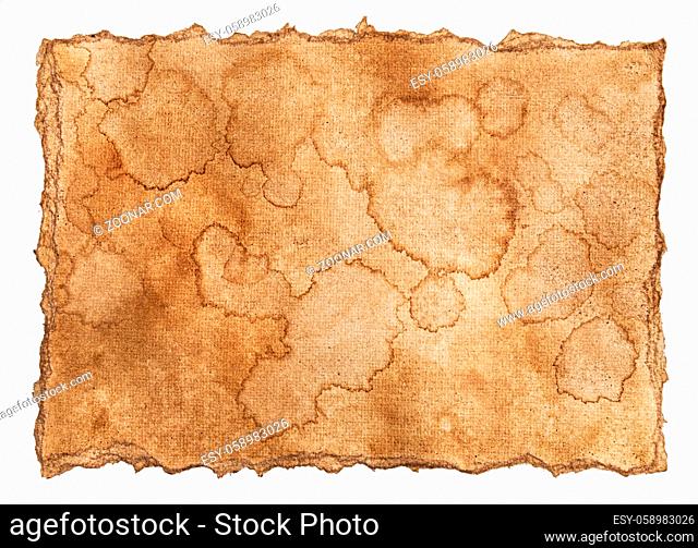 Old paper texture, vintage paper background, antique paper with brown coffee stains