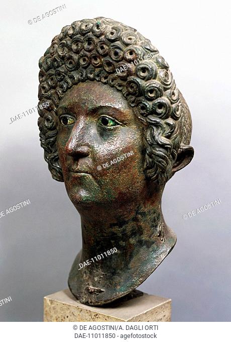 Portrait of Julia Domna with an unusual hairstyle. Roman Civilisation, 3rd century.  Brescia, Museo Civico Dell'Età Romana E Tempio Capitolino (Archaeological...