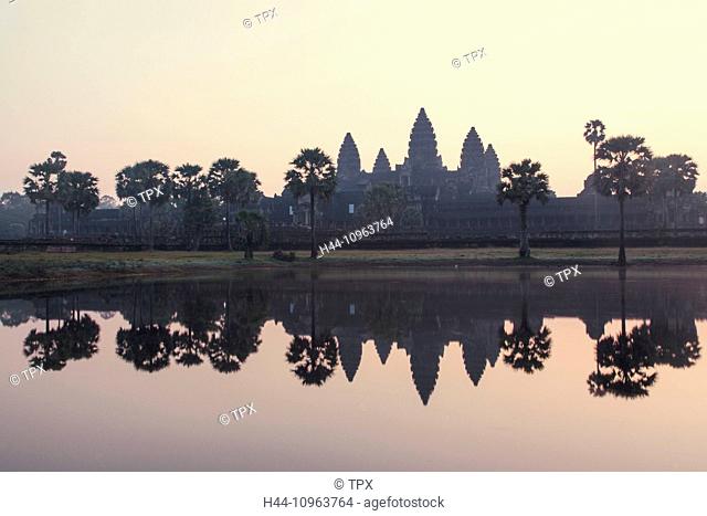Asia, Cambodia, Siem Reap, Angkor, Temple, Khmer, Architecture, Dawn, Sunrise, UNESCO, World Heritage, Site