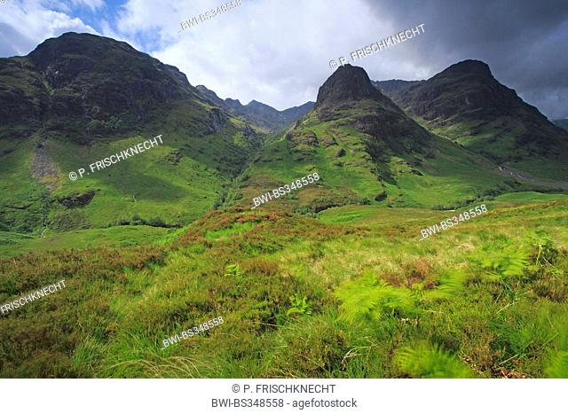 Three Sisters in the north of Scottland, United Kingdom, Scotland, Glencoe