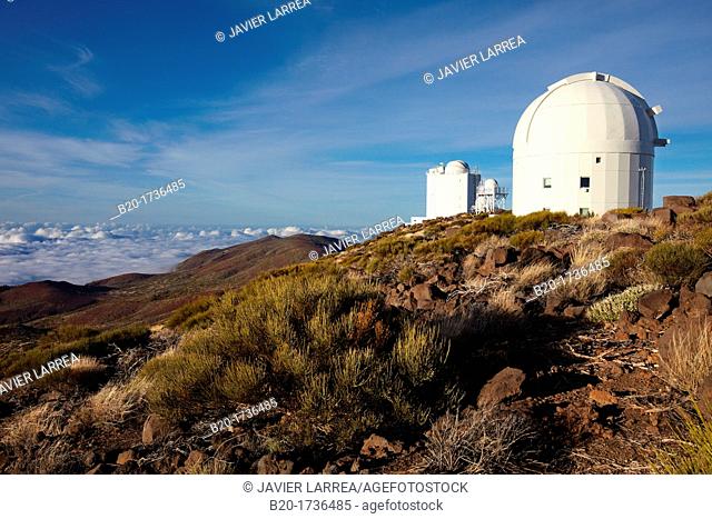 Telescopes at the 'Observatorio del Teide' OT, Astronomical Observatory, Las Cañadas del Teide National Park, Tenerife, Canary Islands, Spain
