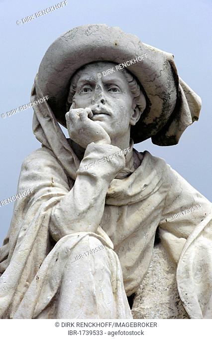 Monument to Infante de Sagres in Vila Franca do Campo on the island of Sao Miguel, Azores, Portugal