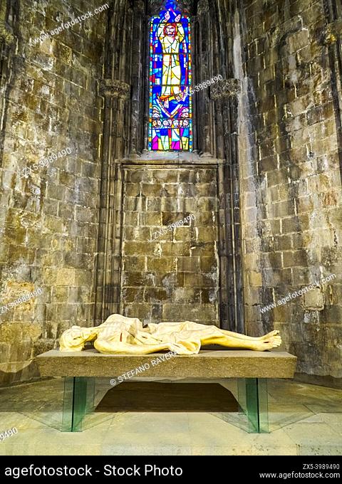 Christ Lying in the sepulchre in the Chapel of saint Ursula(Capilla de Santa Ursula) - Cathedral of Saint Mary of Girona - Spain