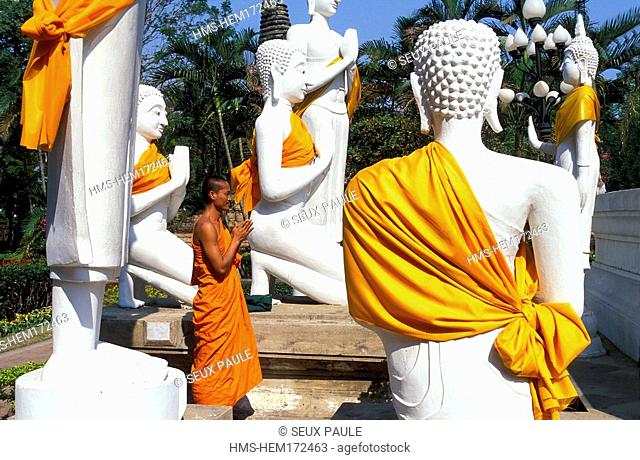 Thailand, Phra Nakhon Si Ayutthaya Province, Ayutthaya former capital of Siam, listed as World Heritage by UNESCO, Wat Yai Chai Mongkhon