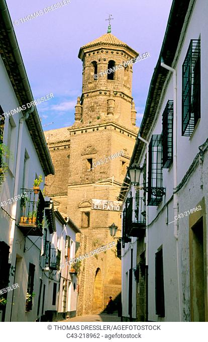 Tower of the Chapel San Juan Evangelista in Baeza. Jaen province. Andalusia, Spain