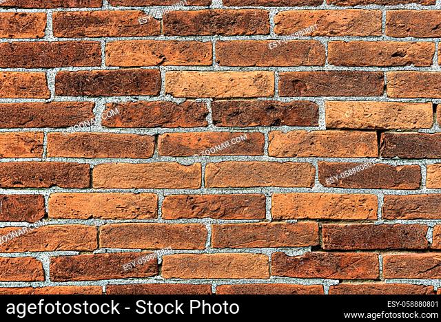 full-frame close-up of old brick stone wall background