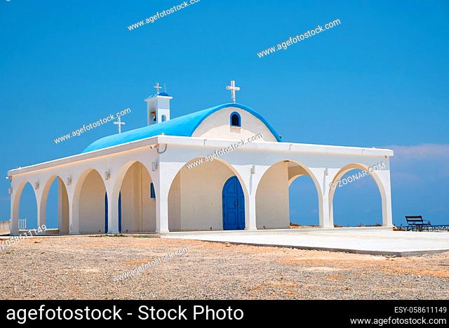 The new Ayia Thekla (Santa tecla) church of a considerable healer of the early Christian period, St. Thekla. Ayia Napa. Cyprus