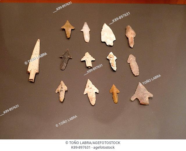 Neolitic Arrowheads. Gava Museum. Catalunya. Spain