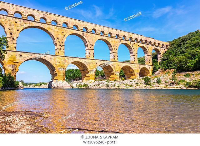 Aqueduct Pont du Gardon in Provence