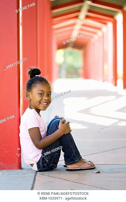 Smiling little black girl