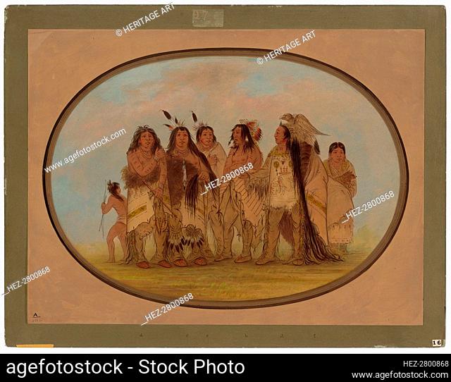 Distinguished Crow Indians, 1861/1869. Creator: George Catlin