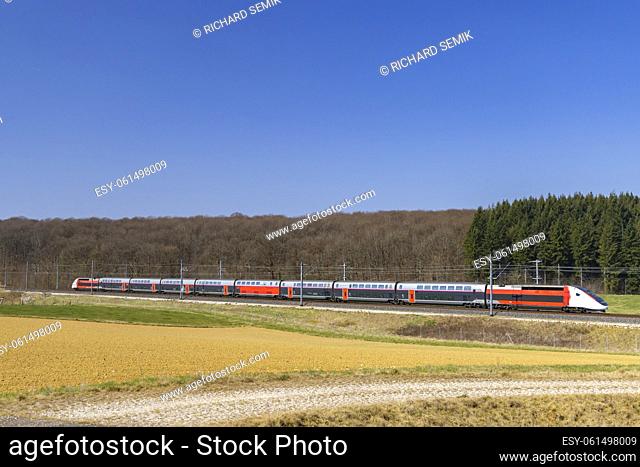 Fastest train TGV in Northern France