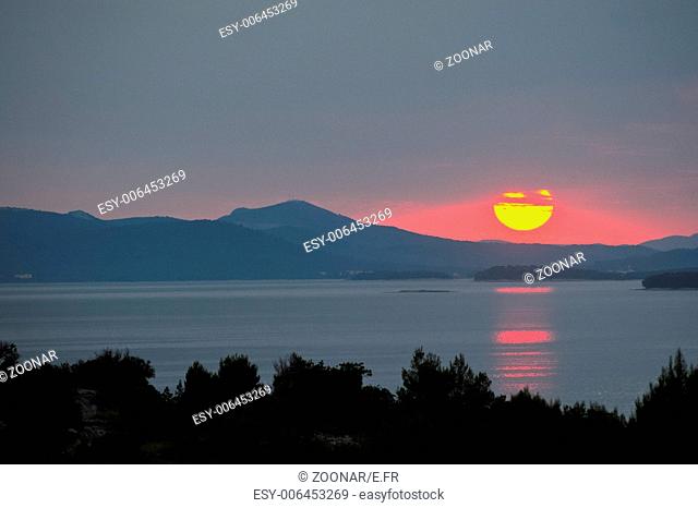 Sunset in the Straits of Zadar