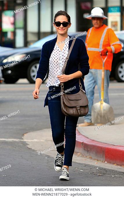 Emmy Rossum seen leaving Swingers restaurant after having lunch with a friend. Featuring: Emmy Rossum Where: Los Angeles, California