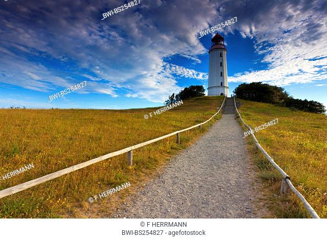 sunrise at lighthouse, Germany, Mecklenburg-Western Pomerania, Hiddensee