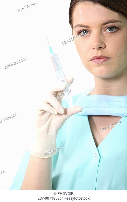Nurse with needle