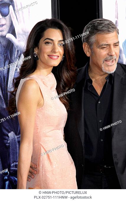 Amal Alamuddin Clooney, George Clooney 10/26/2015 The Los Angeles premiere of Our Brand is Crisis held at TCL Chinese Theatre in Hollywood