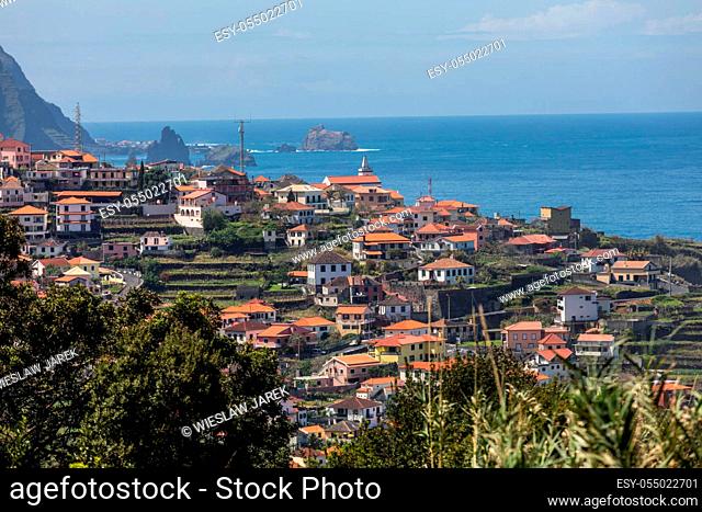 View of the Northern coastline of Madeira, Portugal