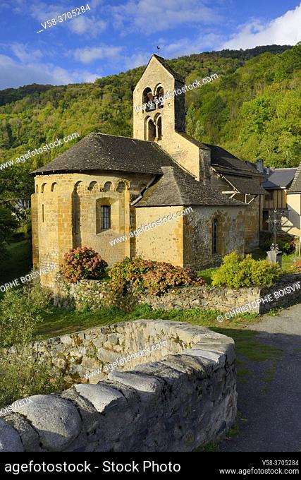 France, Ariege, Couserans region, Bordes-Uchentein, Saint-Pierre d'Ourjout church