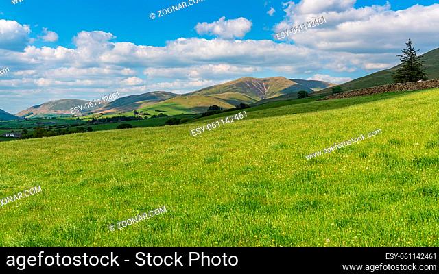 Yorkshire Dales landscape near Sedbergh, Cumbria, England, UK