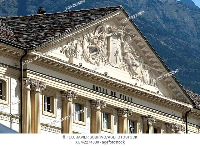 Hotel de Ville (town hall), Comune di Aosta, Aosta, Val d’Aosta, Italy