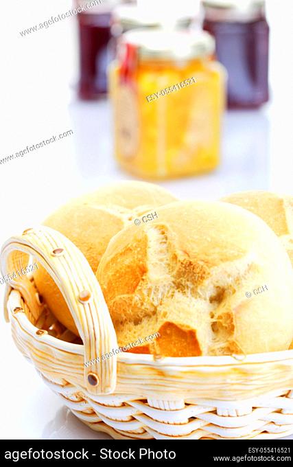 breakfast, bun, bread basket, bread basket