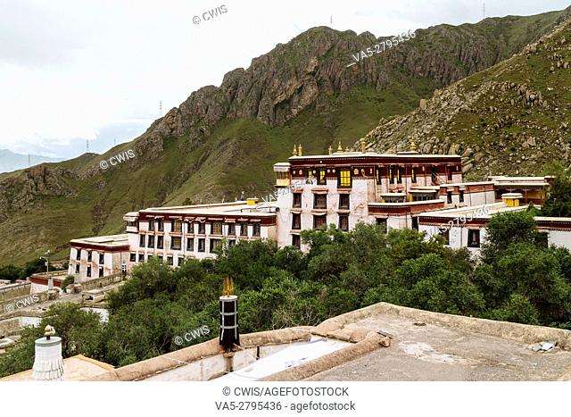 Lhasa, Tibet - The view in Drepung Monastery, the biggest Buddhism Monastery in the world