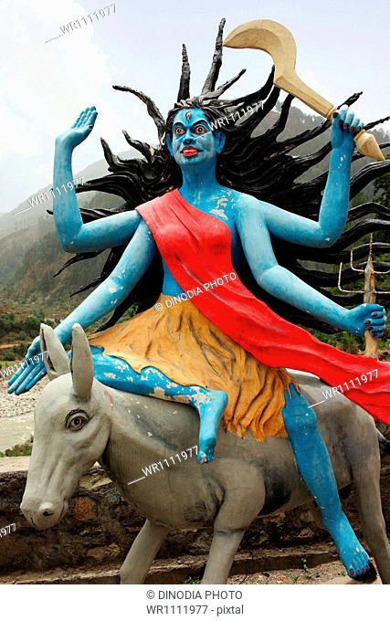 Statue of Goddess Kali Gangotri Uttarakhand India Asia