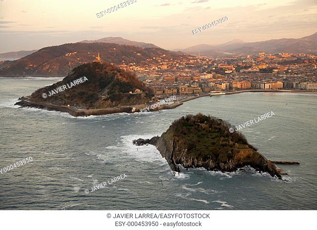Bahia de La Concha, Donostia, San Sebastian, Gipuzkoa, Euskadi